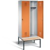 2-person clothing locker with under bench seat (Evo)